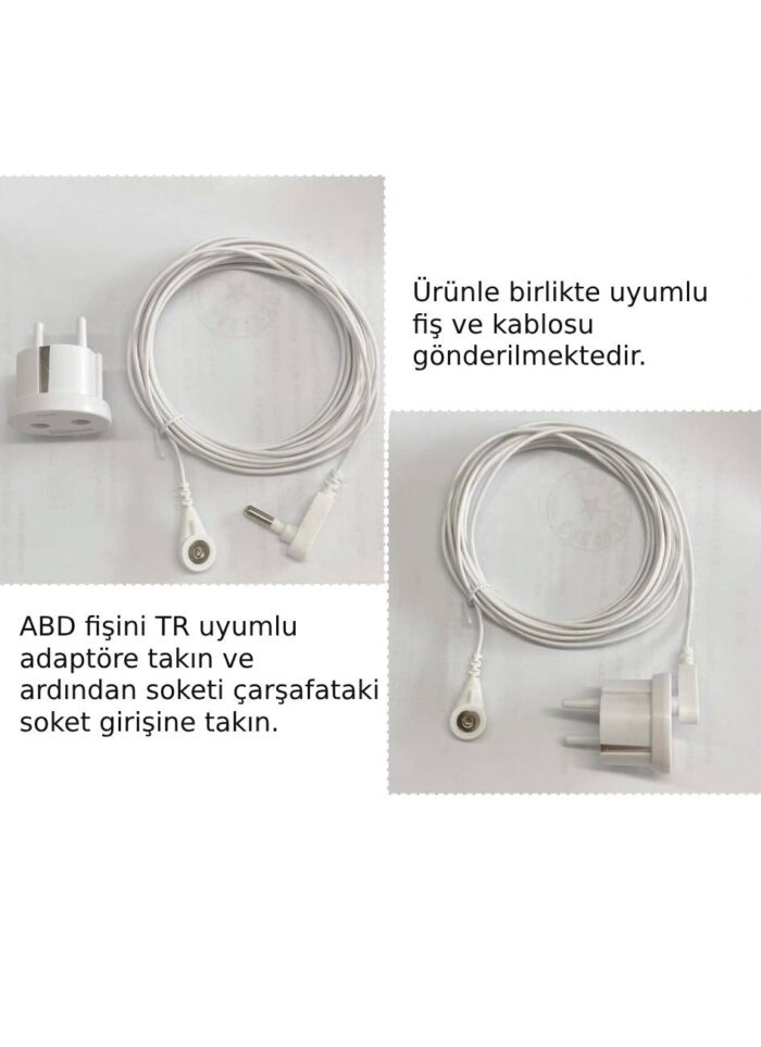 Sinada Topraklama Çarşafı (Cep Telefonu, EMF, Wifi, Radyasyon Emici) %100 Pamuk Gümüş İpli İletkenli